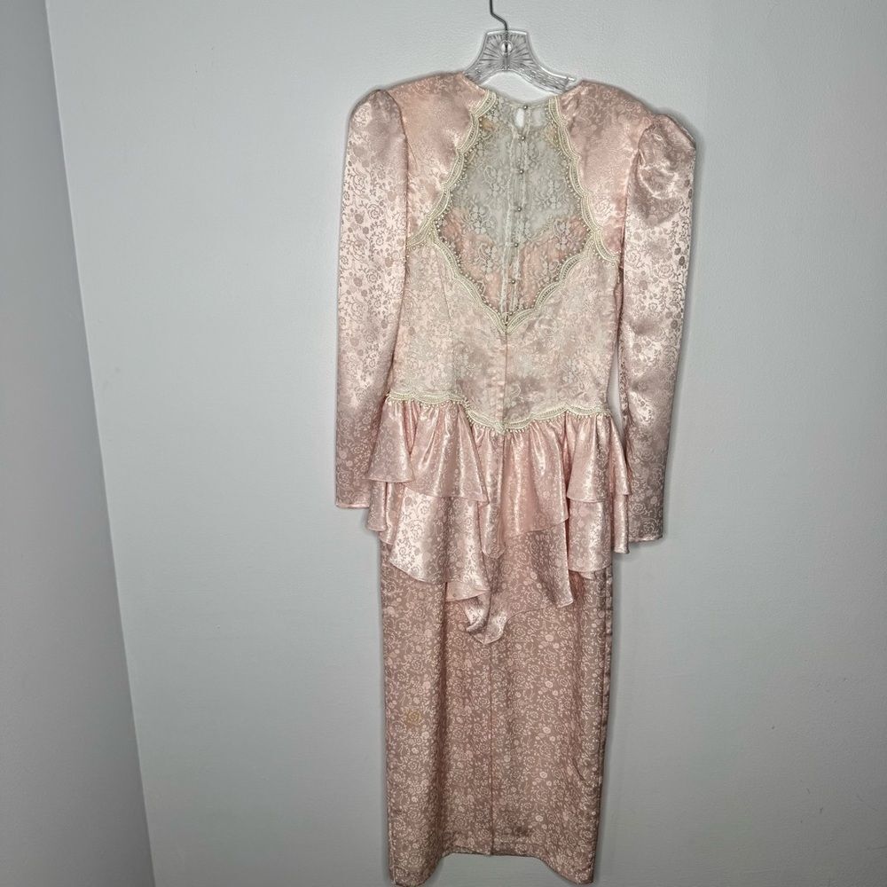 Vintage Scott McClintock Elegant Pink Lace Dress